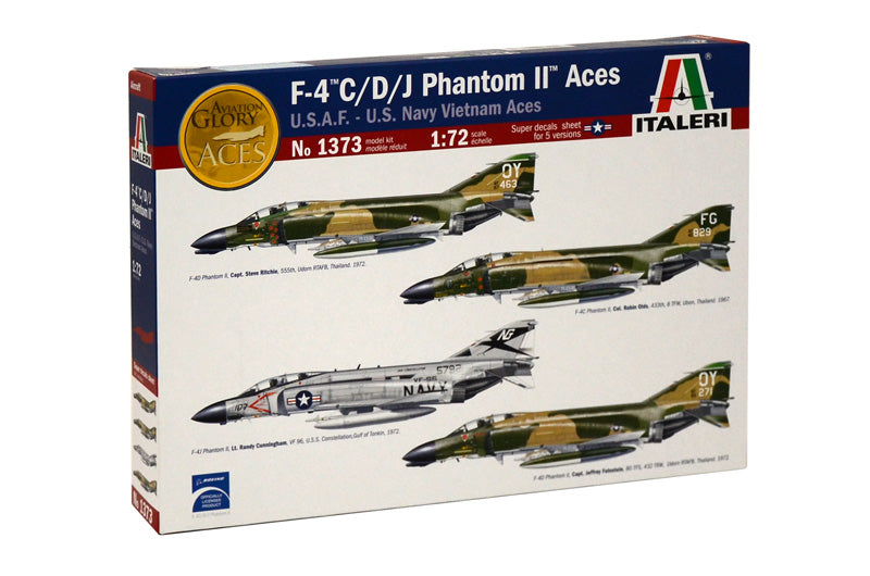 Italeri Aviation Glory Aces F-4C/D/J Phantom II U.S.A.F. - U.S. Navy Vietnam Aces (1:72)