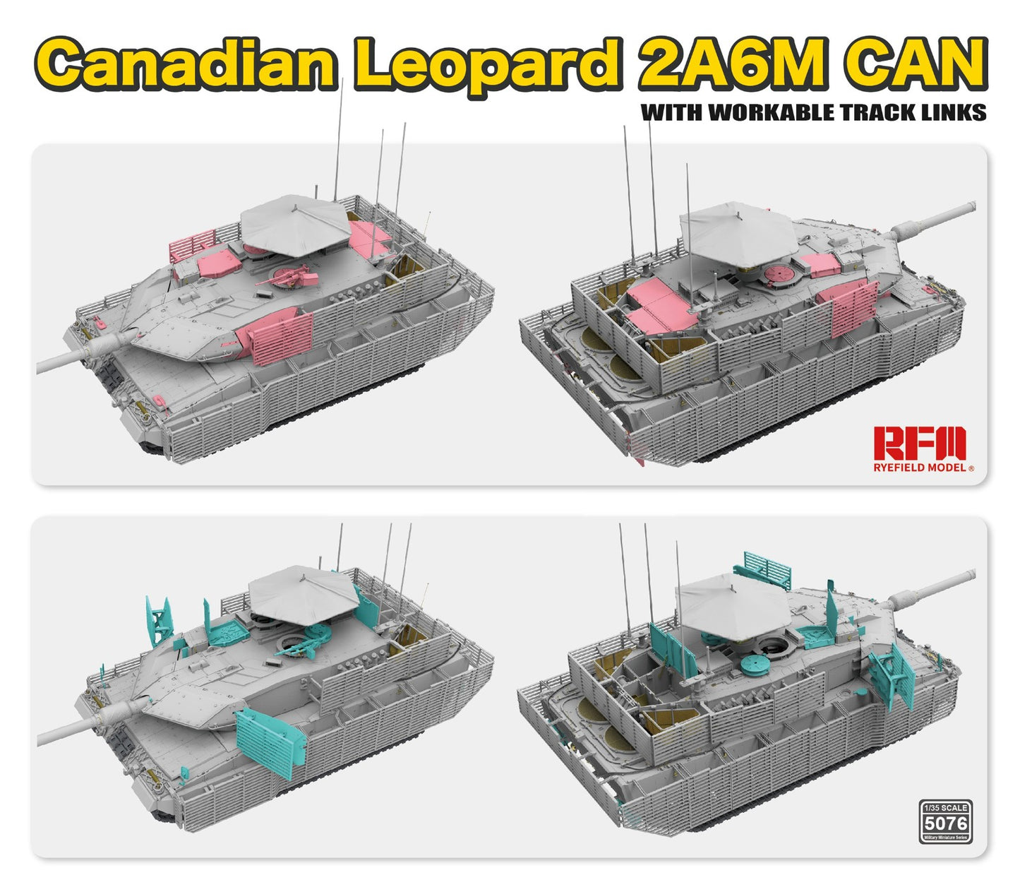 Ryefield Model Canadian Leopard 2A6M CAN with Workable Track Links (1:35)