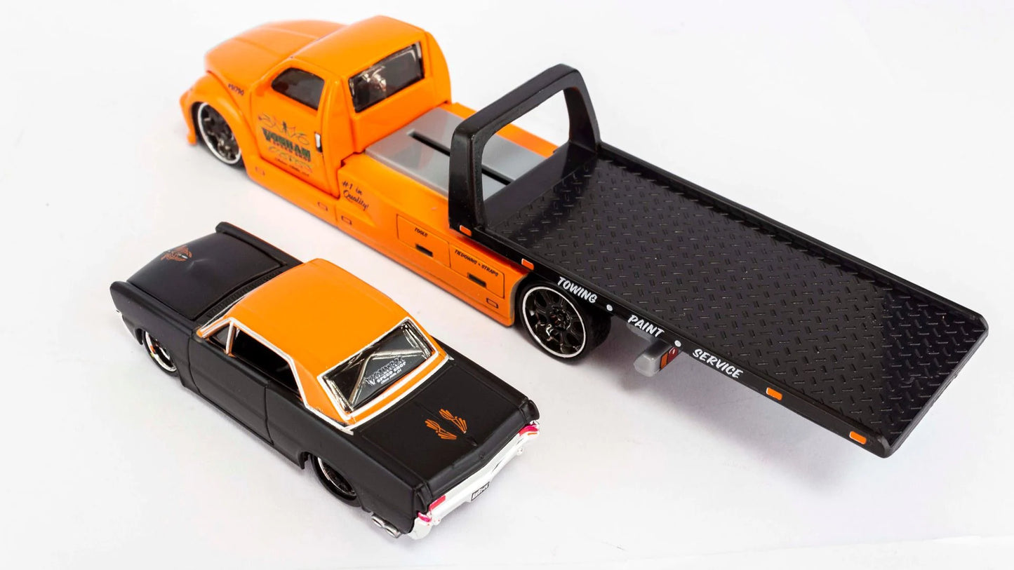 Maisto Design Transport Maisto Flatbed / 1965 Pontiac GTO (1:64)