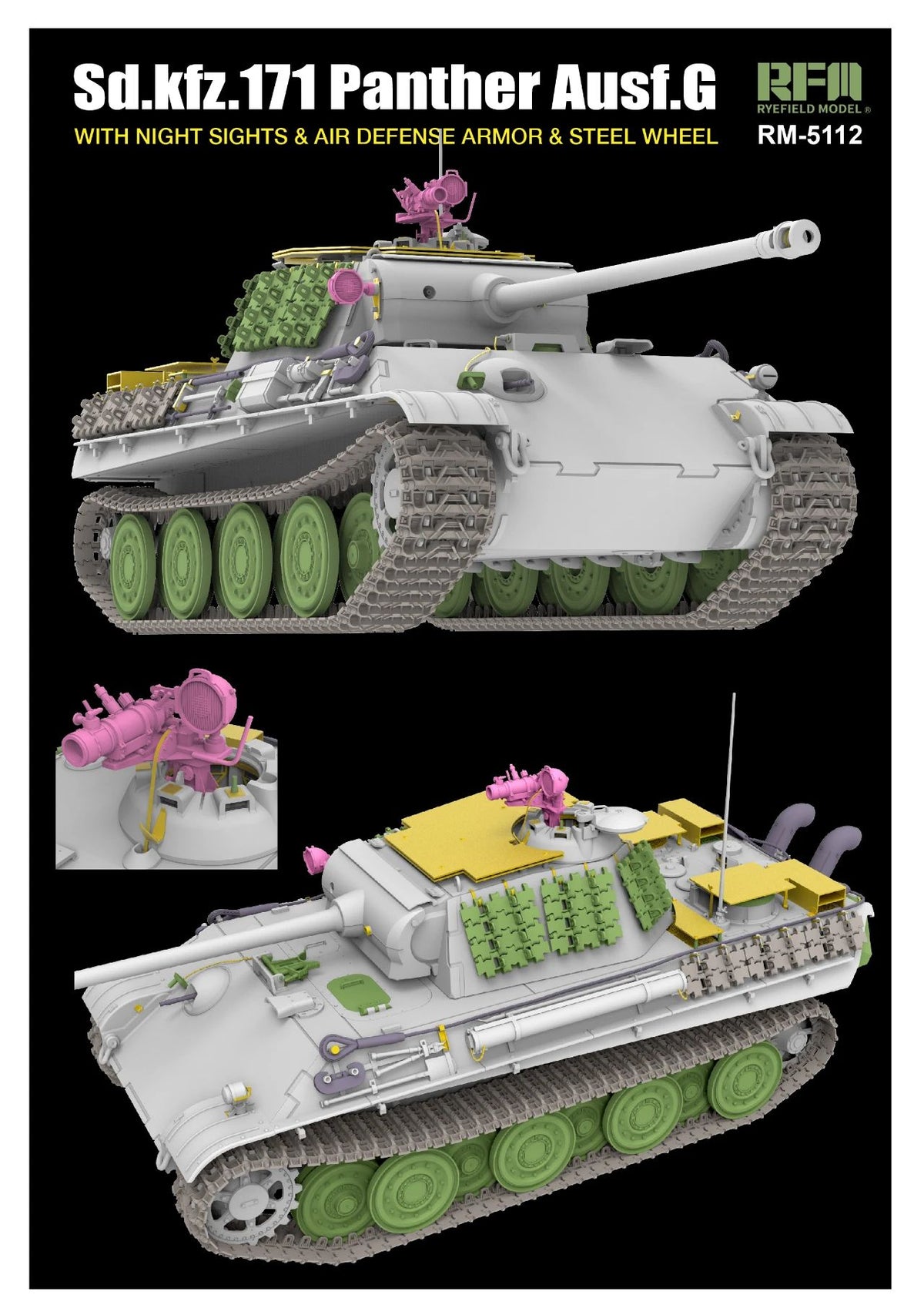 Ryefield Model German Medium Tank Sd.Kfz.171 Panther Ausf.G (1:35)