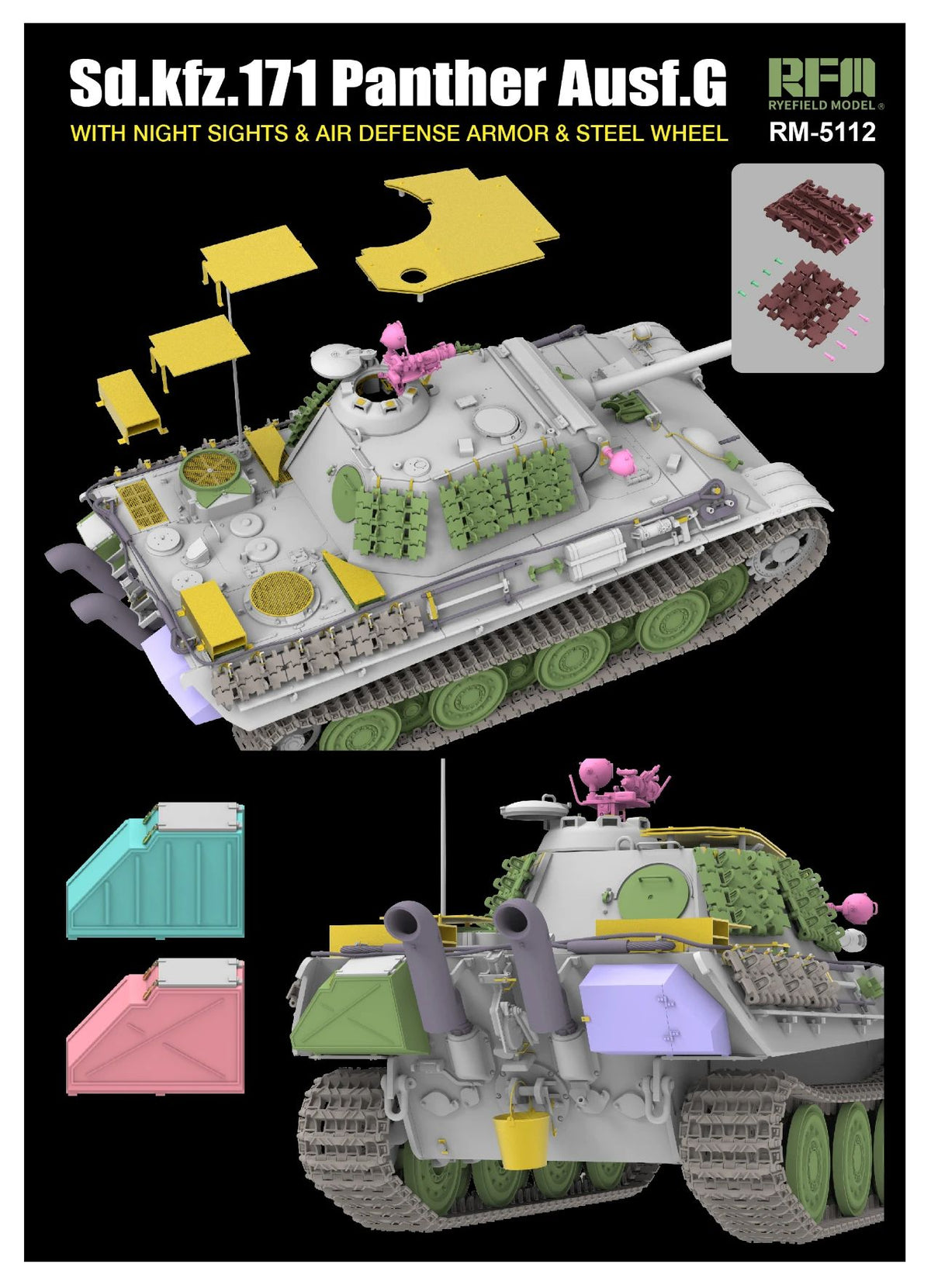 Ryefield Model German Medium Tank Sd.Kfz.171 Panther Ausf.G (1:35)