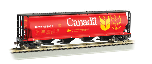 Bachmann Silver Series Canada Grain 4 Bay Cylindrical Grain Hopper (HO Scale)