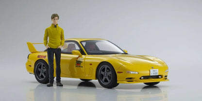 Kyosho Initial D Mazda RX-7 FD3S with Figure - Yellow (1:18)