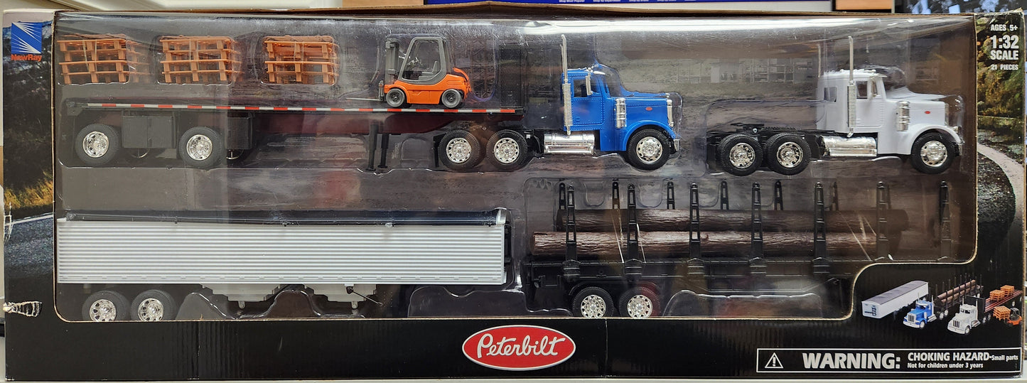 New-Ray Peterbilt Truck and Trailer Set (1:32)