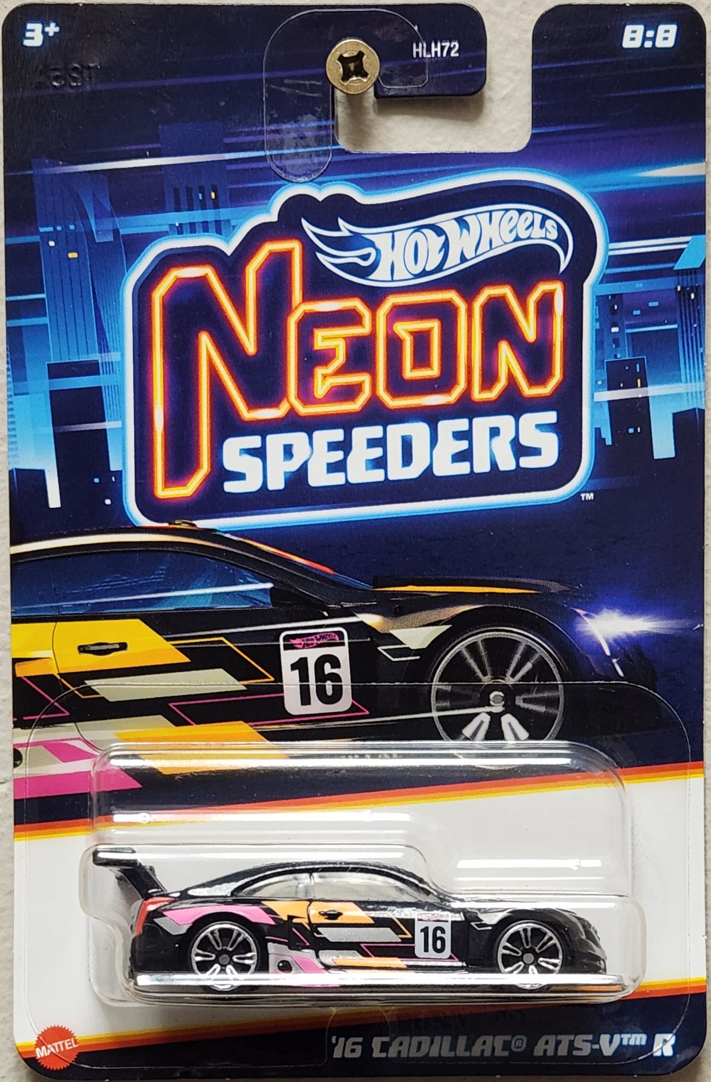 Hot Wheels Neon Speeders 2016 Cadillac ATS-V R (1:64)