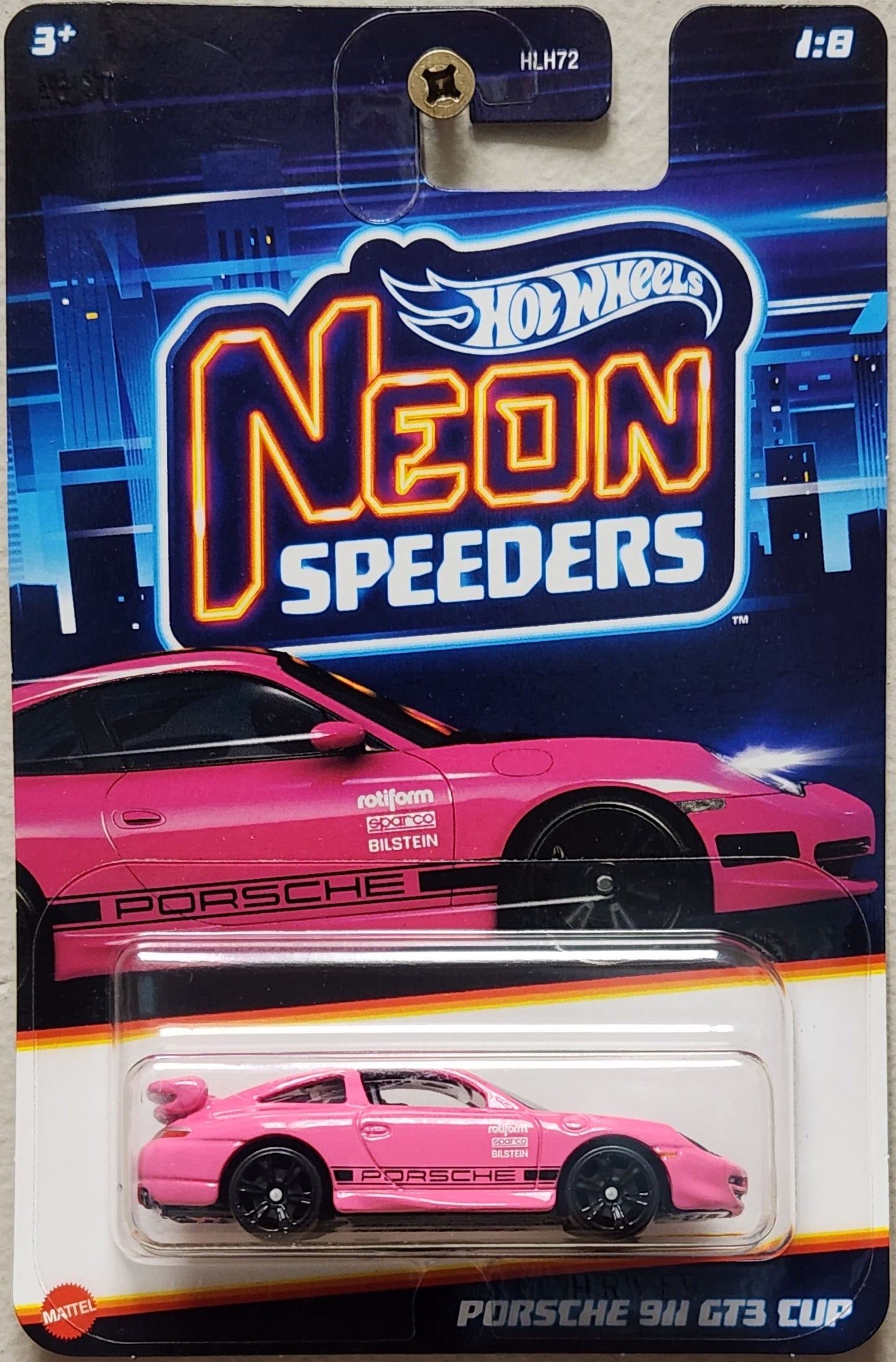 Hot Wheels Neon Speeders Porsche 911 GT3 Cup (1:64)