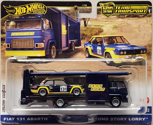 Hot Wheels Premium Car Culture Team Transport FIAT 131 Abarth & Second Story Lorry (1:64)