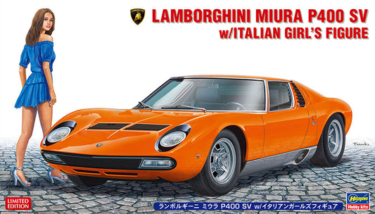 Hasegawa Lamborghini Miura P400 SV with Italian Girl's Figure (1:24)
