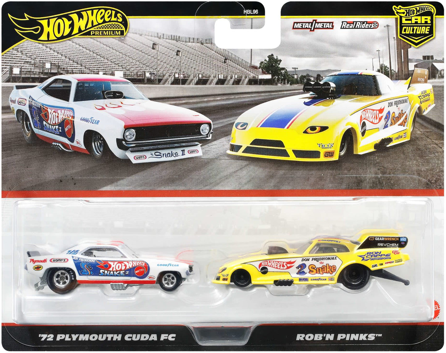 Hot Wheels Premium Car Culture 1972 Plymouth Cuda FC and Rob'n Pinks (1:64)