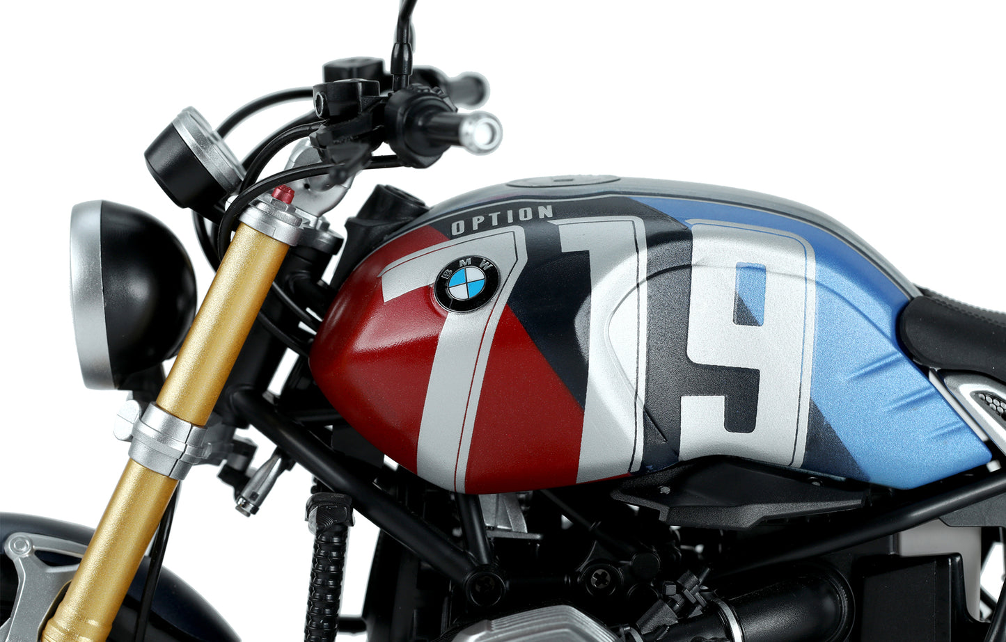 Meng Model BMW R nineT - Option 719 Mars Red / Cosmic Blue (1:9)
