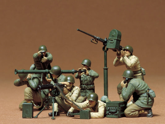 Tamiya Military Miniatures U.S. Gun & Mortar Team Set (1:35)