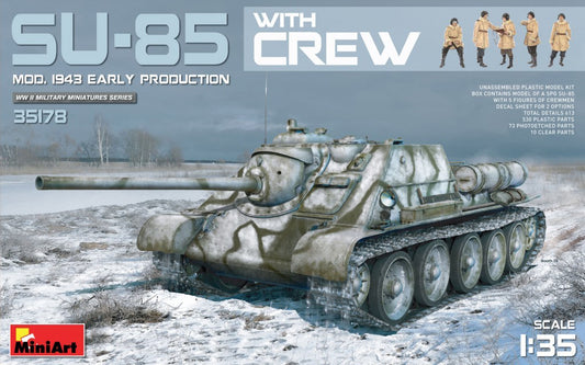 MiniArt SU-85 Mod. 1943 Early Production with Crew (1:35)