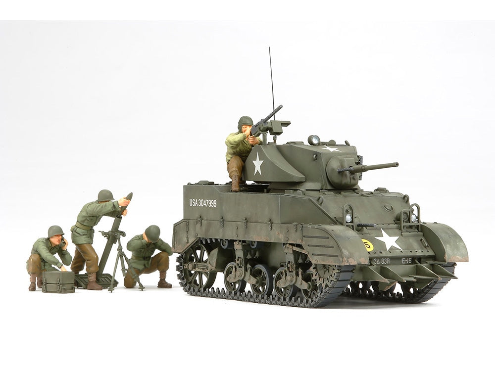 Tamiya M5A1 U.S. Light Tank "Pursuit Operation" Set with 4 Figures (1:35)