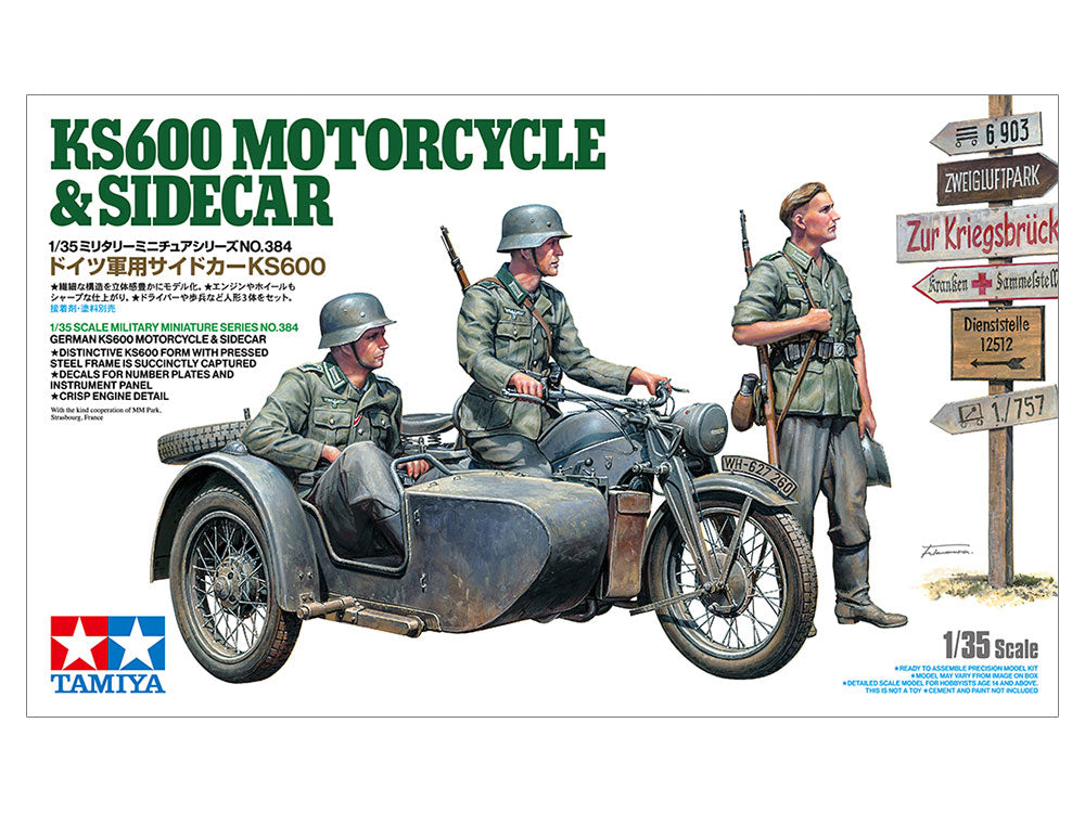 Tamiya KS600 Motorcycle & Sidecar (1:35)