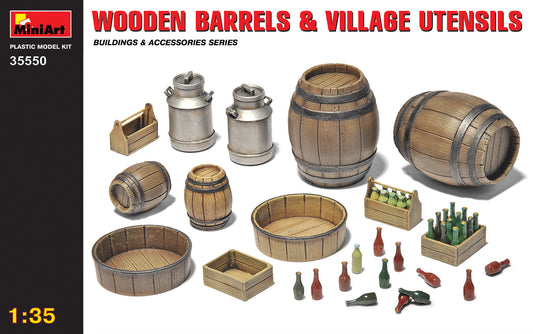 MiniArt Wooden Barrels & Village Utensils (1:35)
