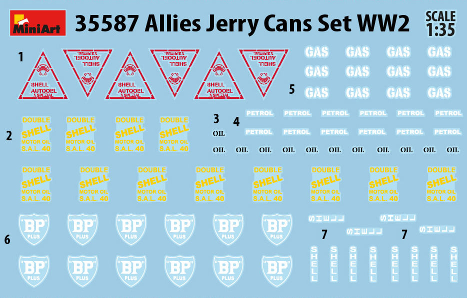 MiniArt WW2 Allies Jerry Cans Set (1:35)