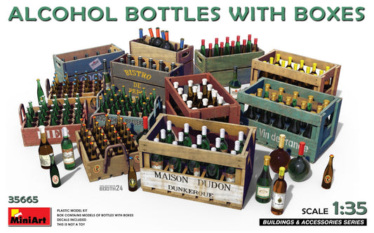 MiniArt Alcohol Bottles with Boxes (1:35)