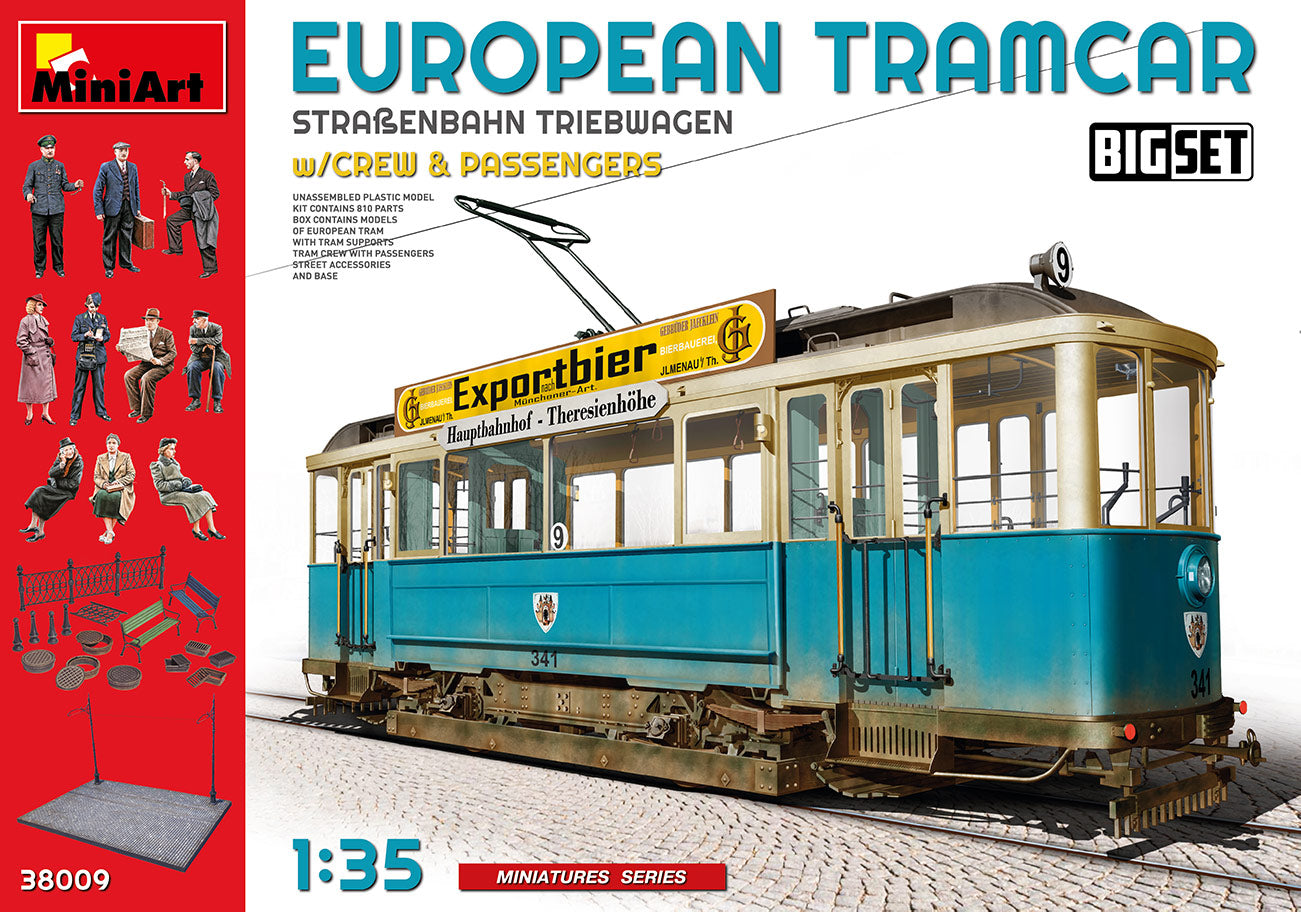 MiniArt European Tramcar with Crew & Passengers (1:35)