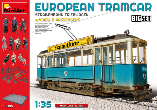 MiniArt European Tramcar with Crew & Passengers (1:35)