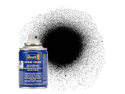 Revell Spray Color Acrylic Spray Paint - Silk Matt Black (100ml)