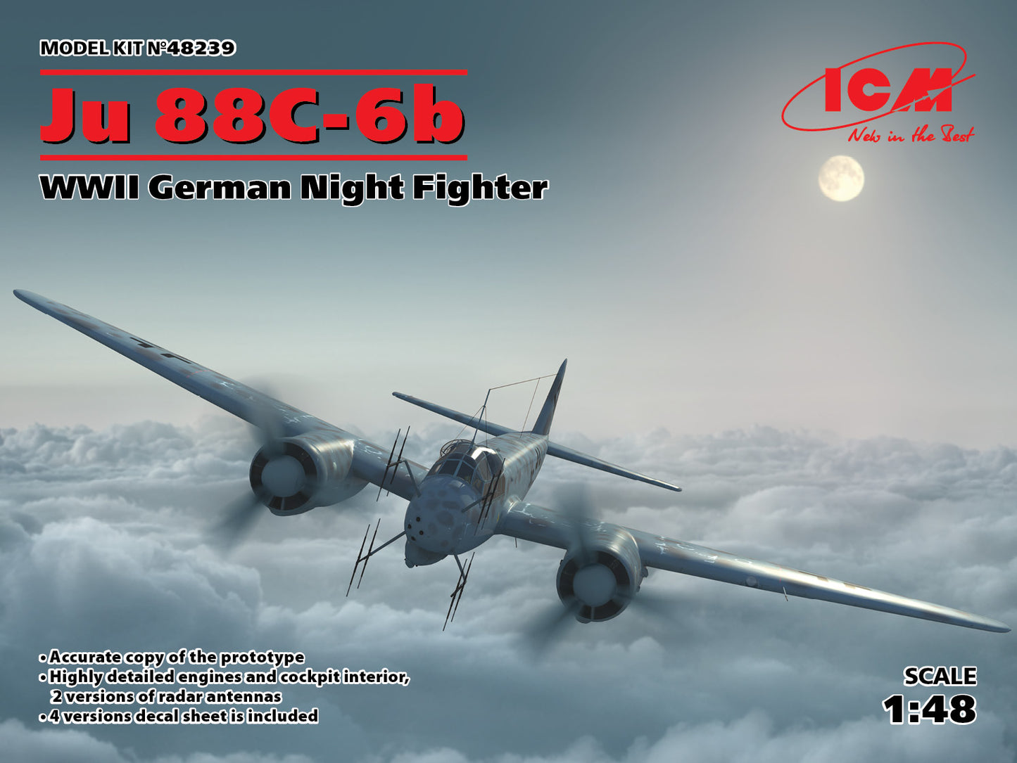 ICM WWII German Night Fighter Ju 88C-6b (1:48)