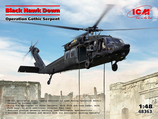 ICM Black Hawk Down Operation Gothic Serpent MH-60L (Early Version) (1:48)