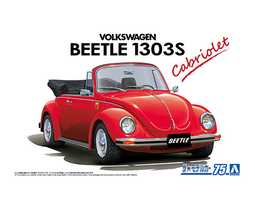 Aoshima 1975 Volkswagen Beetle 1303S Cabriolet (1:24)