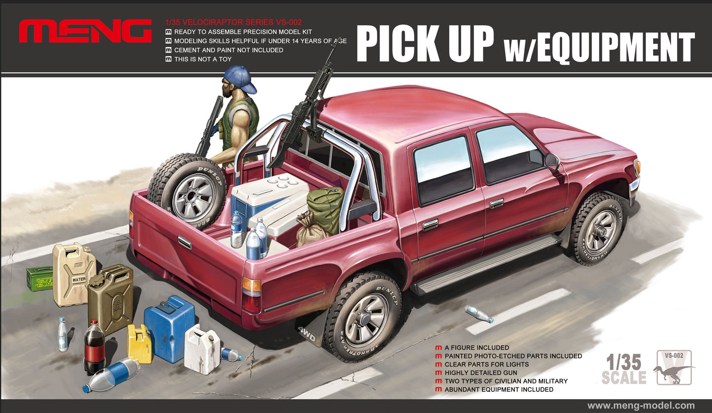 Meng Model Pick Up with Equipment (1:35)
