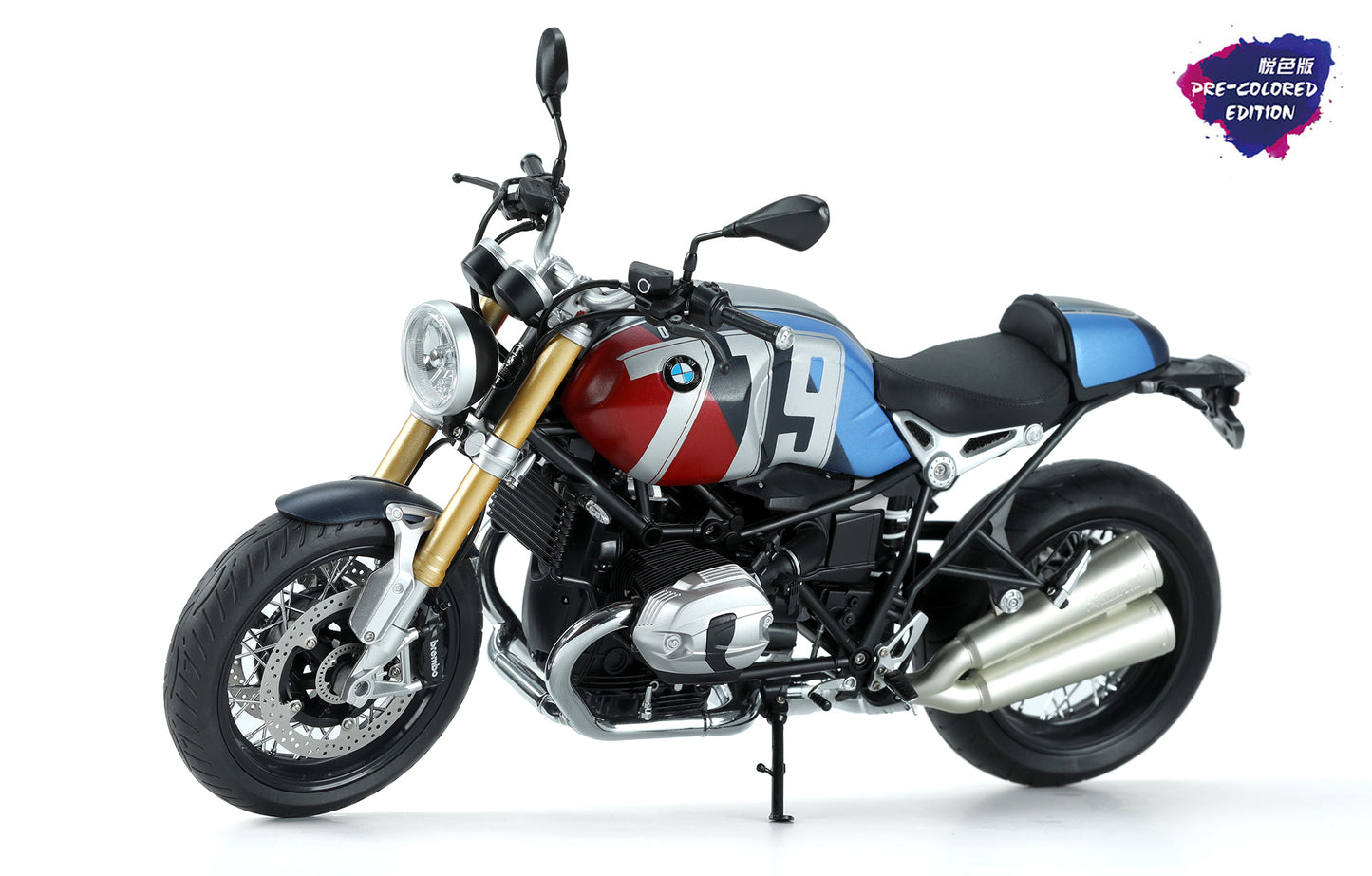 Meng Model BMW R nineT - Option 719 Mars Red / Cosmic Blue (1:9)