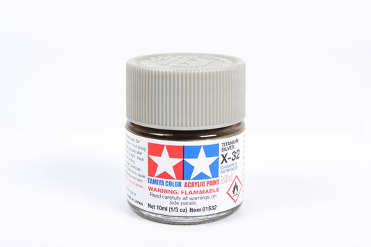 Tamiya Acrylic Mini X-32 Titanium Silver (10ml)