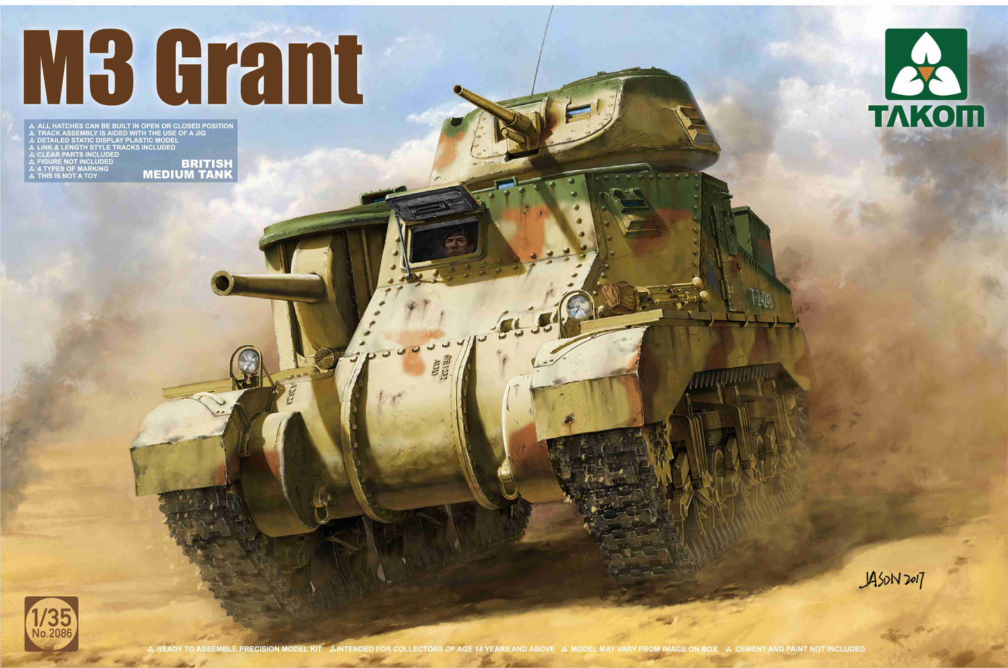 Takom British Medium Tank M3 Grant (1:35)
