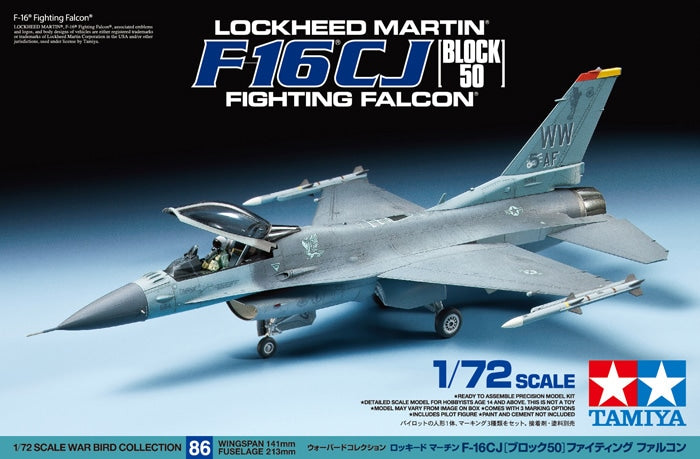 Tamiya Lockheed Martin F16CJ (Block 50) Fighting Falcon (1:72)
