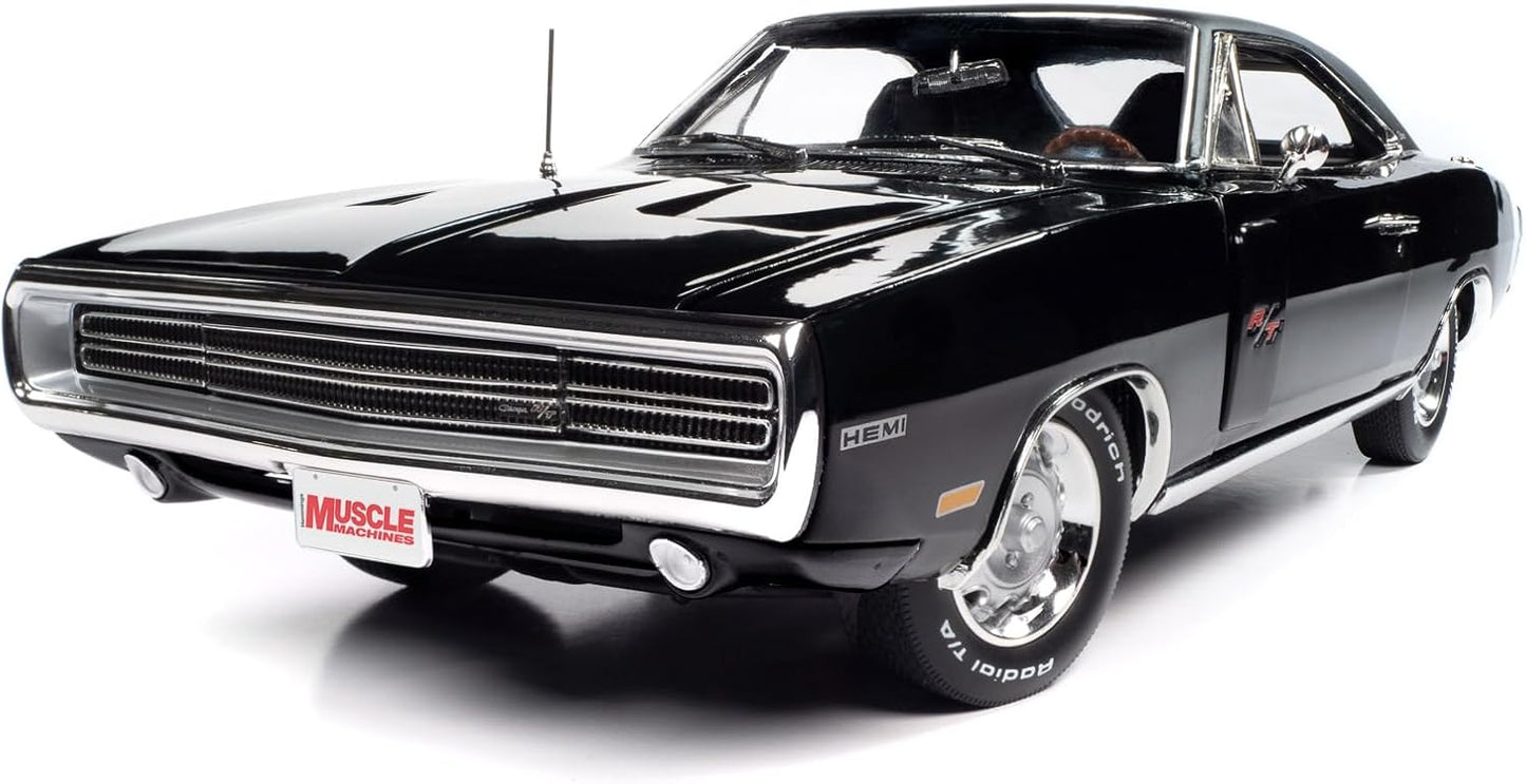 Auto World 1970 Dodge Charger R/T - Black (1:18)