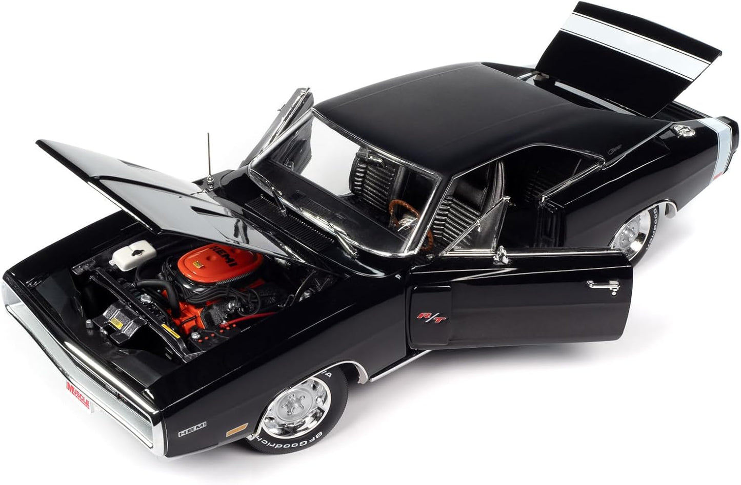 Auto World 1970 Dodge Charger R/T - Black (1:18)