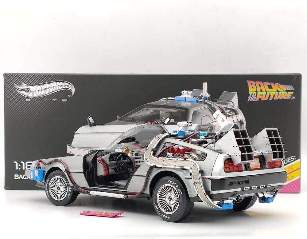 Hot Wheels Elite DMC DeLorean Back to the Future Time Machine with Mr. Fusion (1:18)