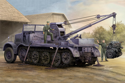 Trumpeter Schwerer Zugkraftwagen 18 t with 6 t Billstein-Crane, Sd.Kfz.9/1 (1:35)