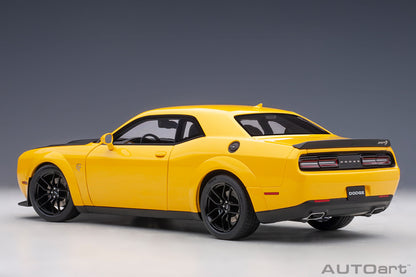 AUTOart 2018 Dodge Challenger SRT Hellcat Widebody - Yellow Jacket/Satin Black Painted Hood (1:18)
