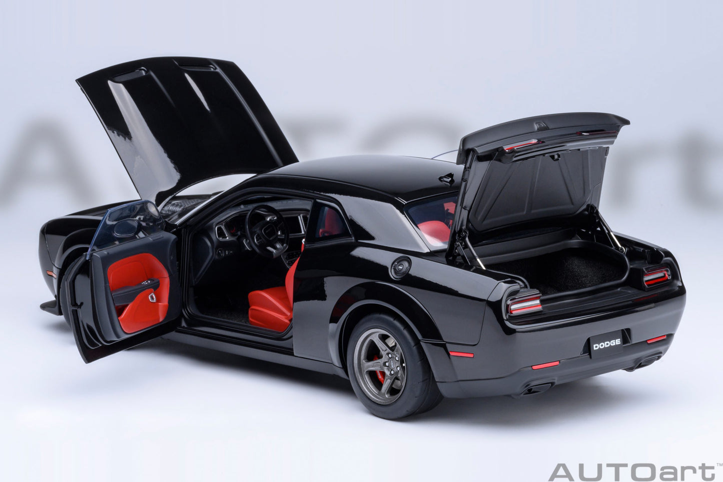 AUTOart 2023 Dodge Challenger SRT Super Stock - Pitch Black (1:18)