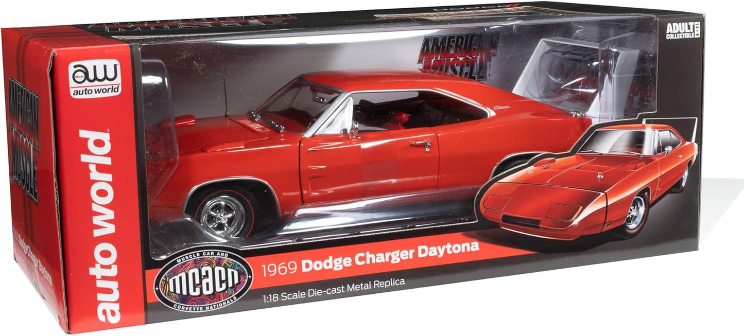 Auto World 1969 Dodge Charger Daytona MCACN - Red (1:18)