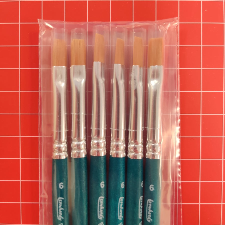 Leonhardy PMX Brush - Synthetic Gold Flat 6