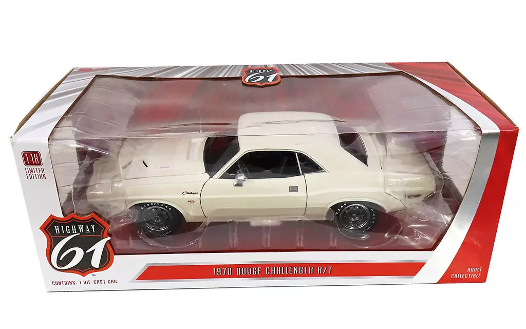 Highway 61 1970 Dodge Challenger R/T - White (1:18)