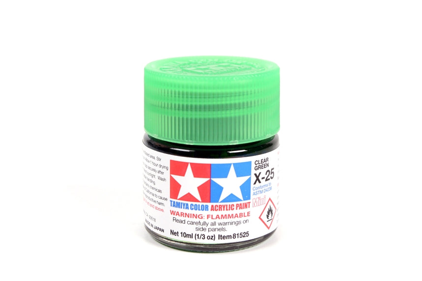 Tamiya Acrylic Mini X-25 Clear Green (10ml)