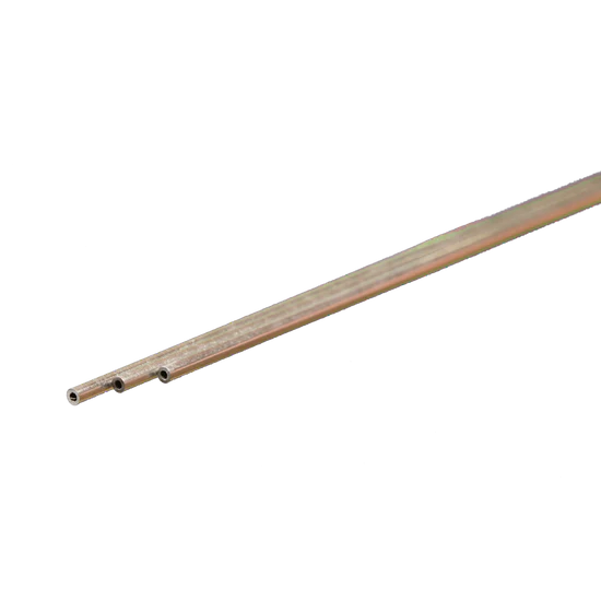 K & S Round Aluminum Tube 1/16" Outer Diameter, 0.014" Wall, 12" Long (3 Pack)