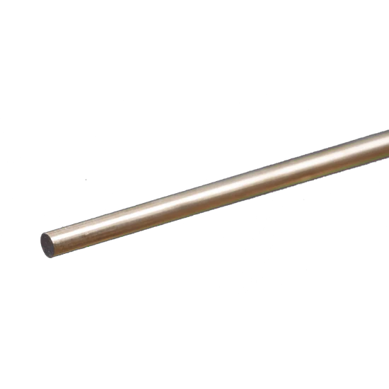 K & S Round Aluminum Rod 1/8" Diameter, 12" Long