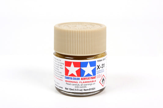 Tamiya Acrylic Mini X-31 Titanium Gold (10ml)