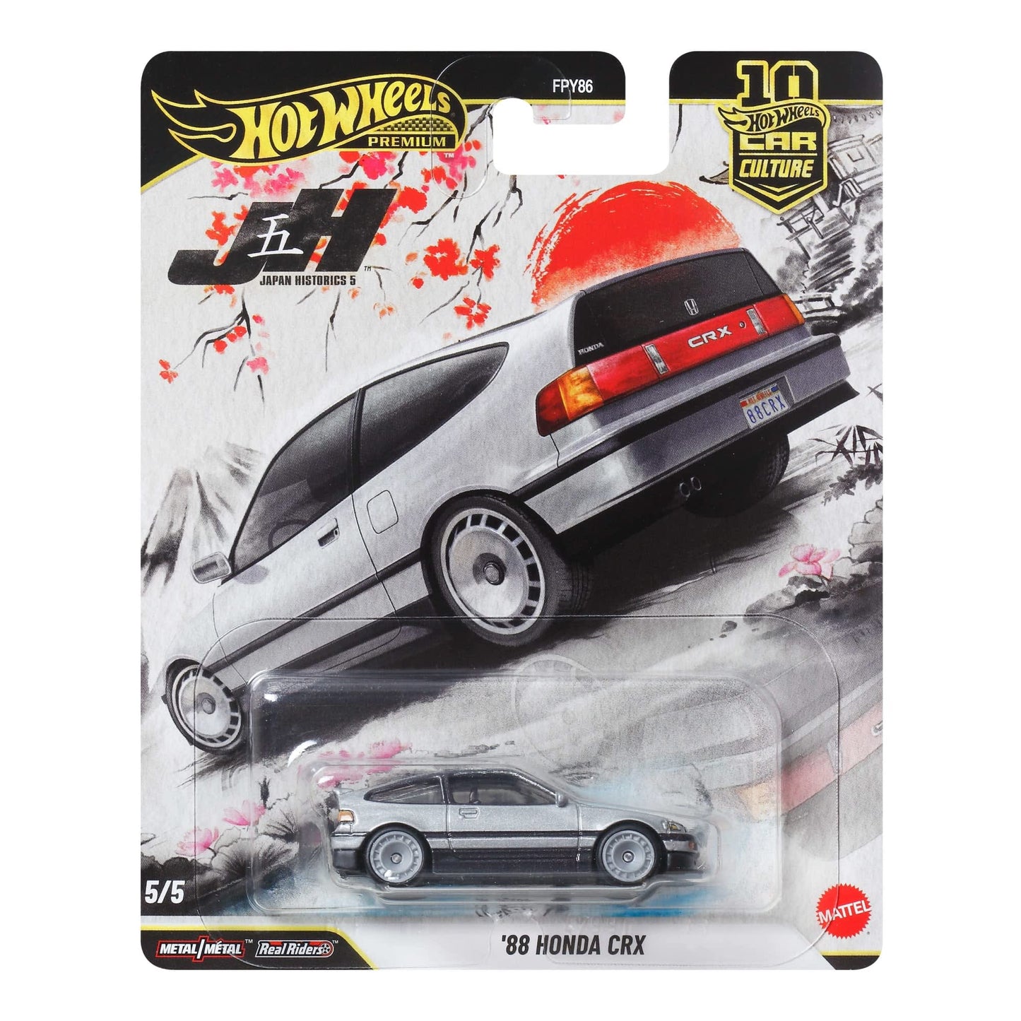 Hot Wheels Premium Car Culture Japan Historics 5 1988 Honda CRX (1:64)
