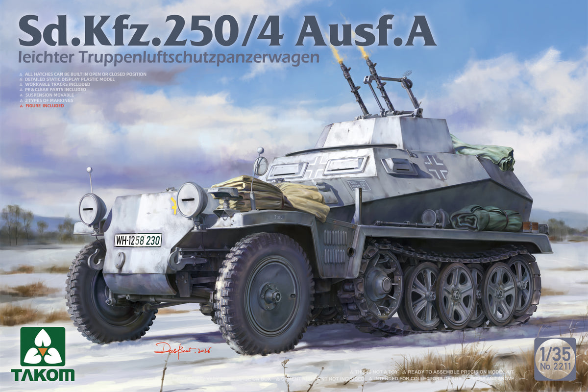 Takom Leichter Truppenluftschutzpanzerwagen Sd.Kfz.250/4 Ausf.A (1:35)