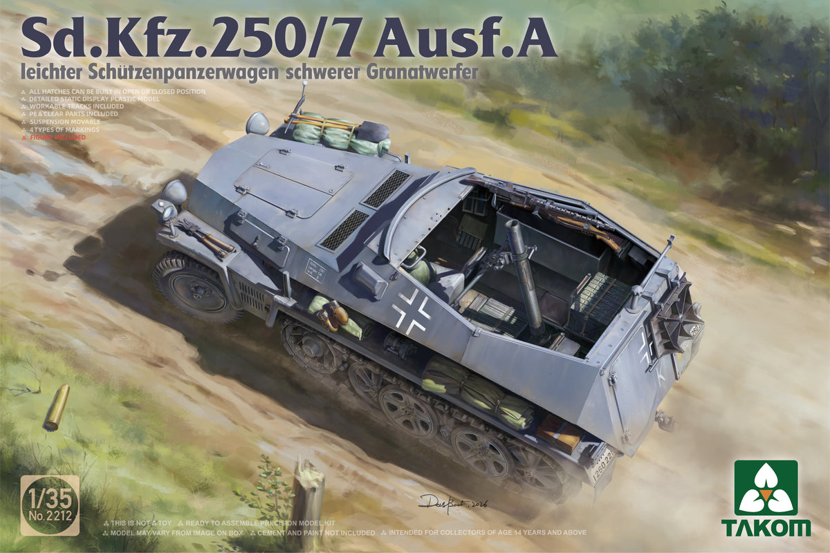 Takom Leichter Schützenpanzerwagen Schwerer Granatwerfer Sd.Kfz.250/7 Ausf.A (1:35)