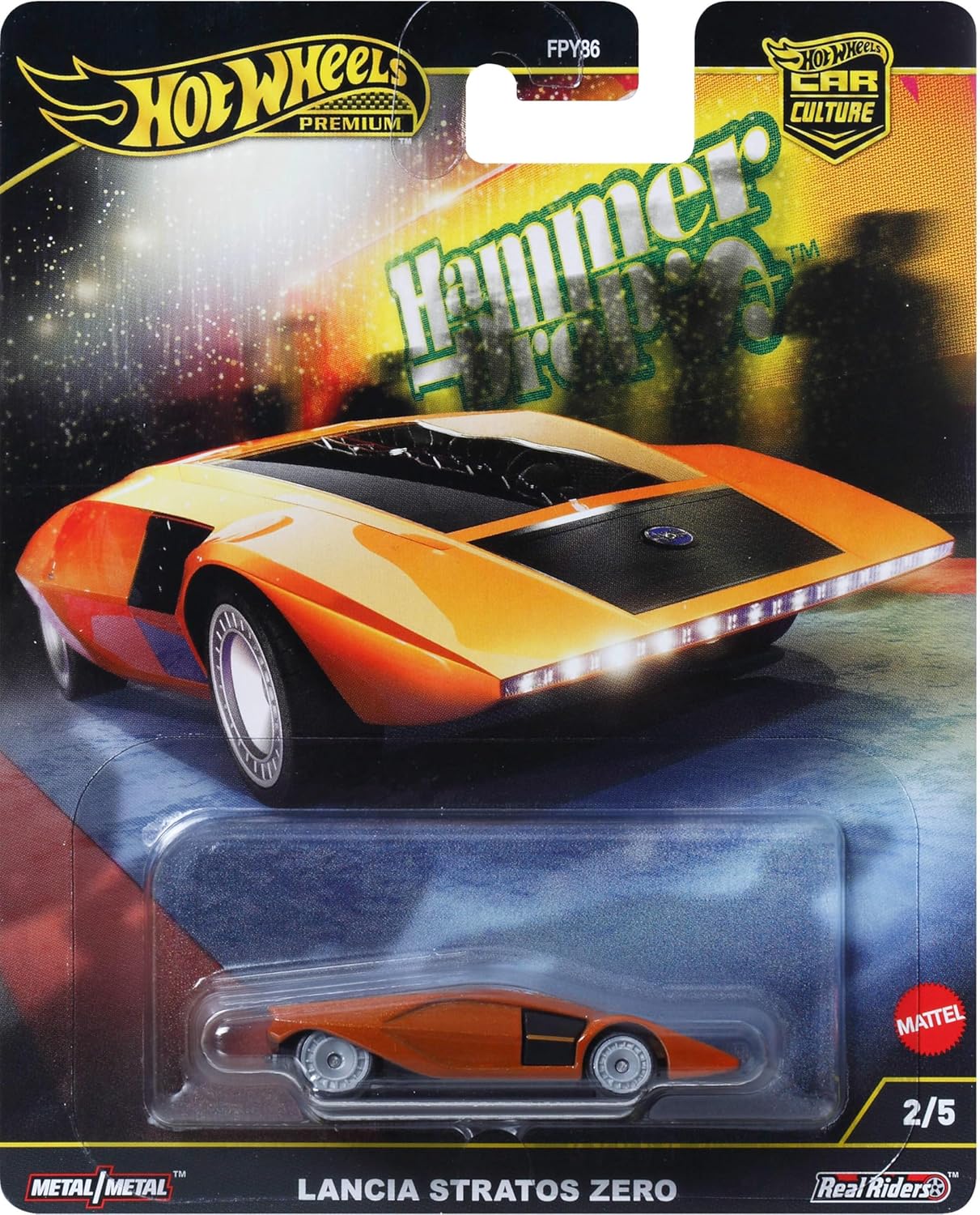 Hot Wheels Premium Car Culture Hammer Drop Lancia Stratos Zero (1:64)
