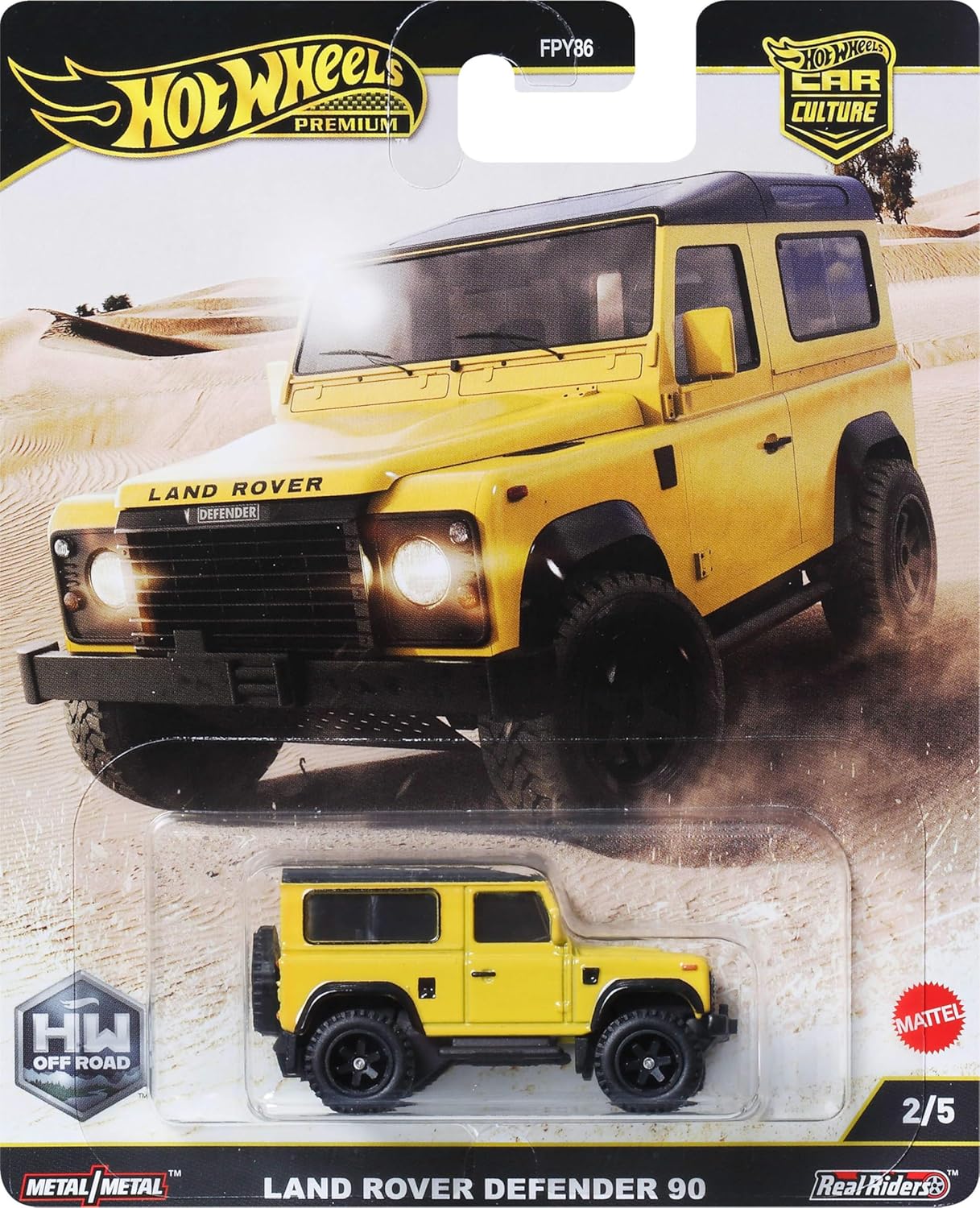 Hot Wheels Premium Car Culture Off Road Land Rover Defender 90 (1:64)